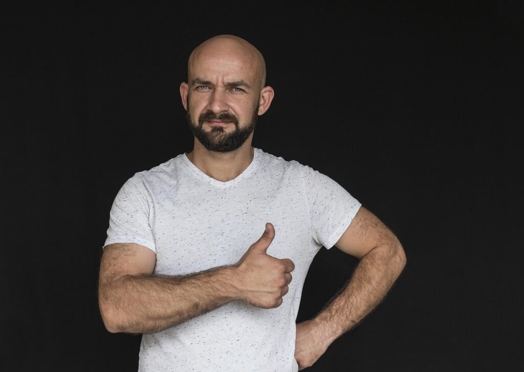 man, bald, worker, face, male, people, person, men, mustache, portrait, adult